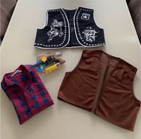 Kinder Cowboy 2x Weste, Hemd (Unisex)+Revolver, 5 Teile-18€ Bochum - Bochum-Mitte Vorschau