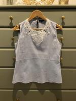 Bluse Massimo Dutti Sommer Floral Spitze Gestreift Schößchen Bayern - Poing Vorschau