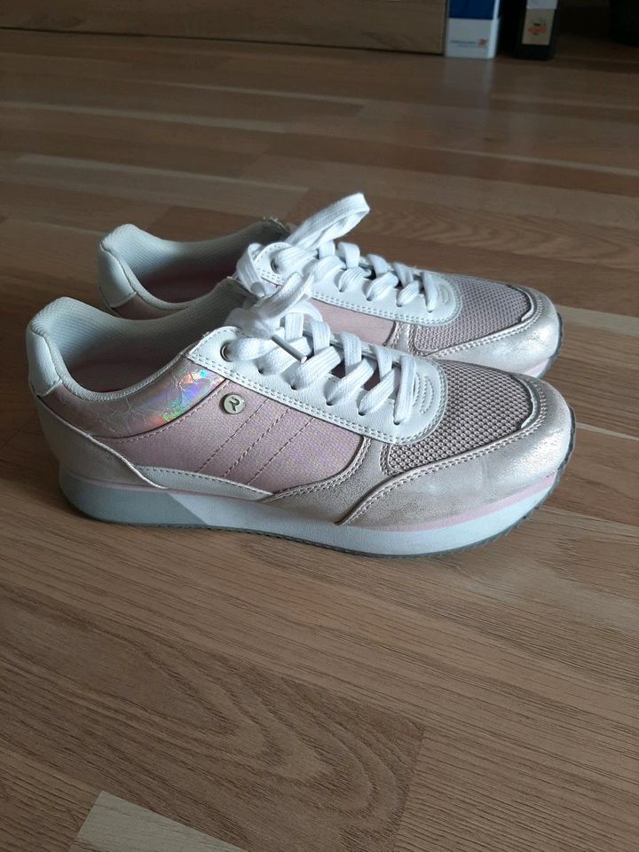 Plateau top sneaker rose