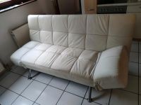 Weiße Leder Couch Sofa mit ausklappbaren Seiten Baden-Württemberg - Weil der Stadt Vorschau