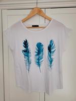 Shirt Sommer Federn Gr. M 38 weiß Brandenburg - Peitz Vorschau