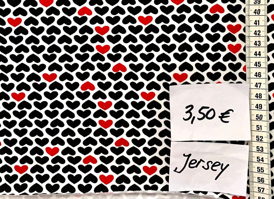 Jersey Stoffe, Punkte, polka dots, herzen, panda bären in Paderborn