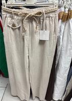 Damen Leinen Hose mit Gürtel m l xl Made in Italy Hessen - Groß-Gerau Vorschau