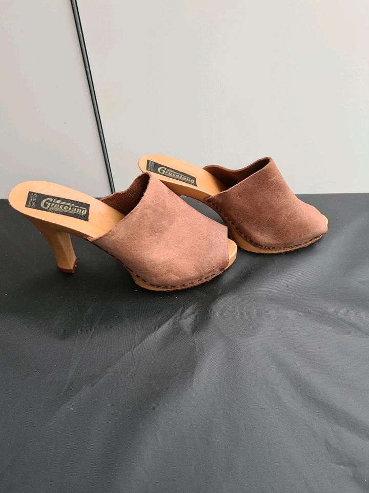 Damen Clogs, Hochschuh Sommer Sandalen, Pantoletten. Echt Leder in Schongau