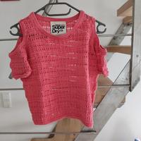 Superdry Häkelshirt pink Größe S Düsseldorf - Wersten Vorschau
