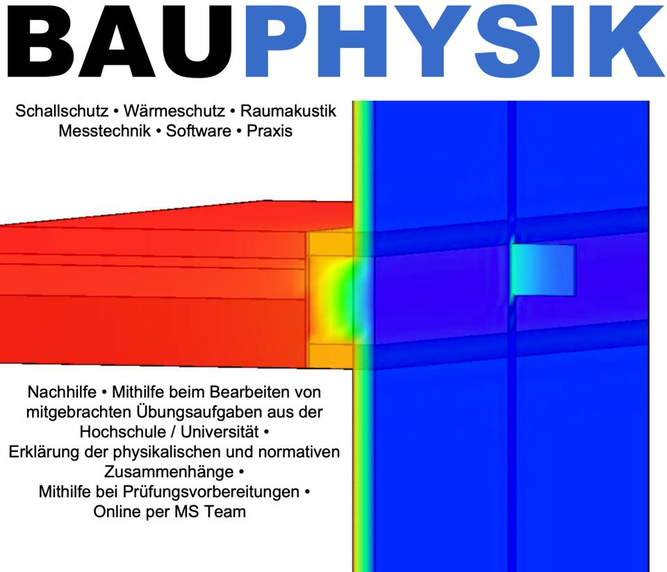 Nachhilfe in Bauphysik (Wärme, Schall, Feuchte) Studium etc. in Wuppertal