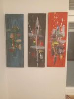 Drei abstrakte Gemälde 20×60 zusammen Wuppertal - Barmen Vorschau