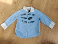 H&M Baumwolle Hemd Gr. 92 Moon Rocket Expedition blau weiß Bayern - Vilsbiburg Vorschau