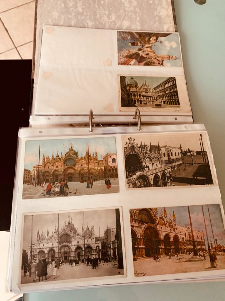 Ordner mit ca. 480 Ansichtskarten Venedig ab 1910 in Taunusstein