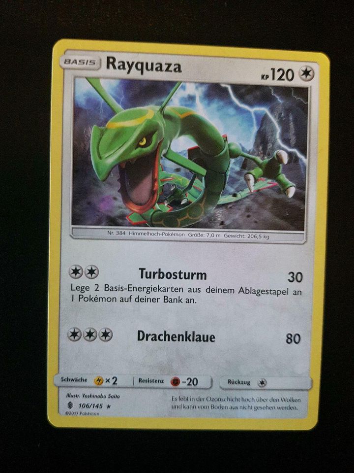 Pokemon Karte Rayquaza 106/145 in Würzburg