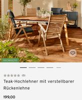 4x Hochlehner Gartenstühle Teakholz Tchibo Hessen - Friedberg (Hessen) Vorschau