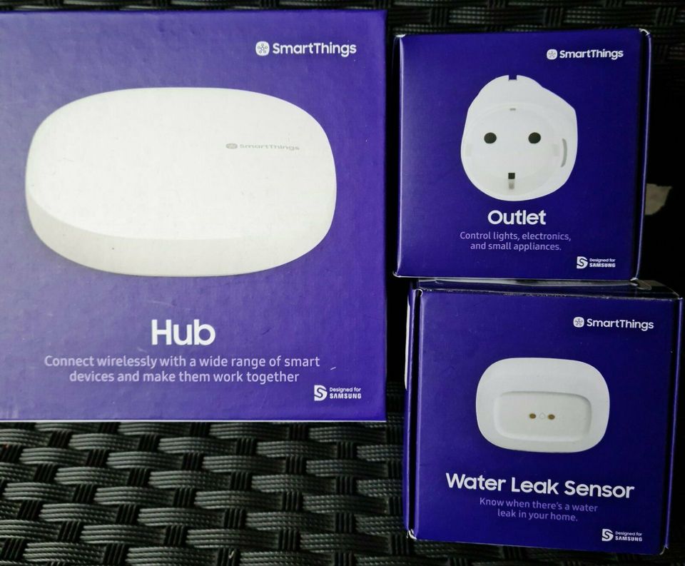 Samsung Smart Things /Hub,Water leak Sensor,Outlet Steckdose-NEU- in Wutha-Farnroda