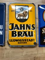 Emailschild Emailleschild Jahns Bräu Ludwigsstadt Brauerei Bayern - Kulmbach Vorschau