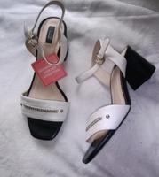 neu Designer Leder Sandalen weiß gold schwarz 40 Steffen Schraut Nordrhein-Westfalen - Hückelhoven Vorschau