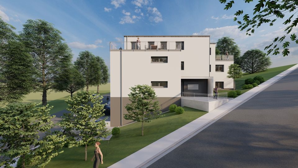 Provisionsfrei! Neubauprojekt 7 barrierefreien Wohnungen mit Garagen und Stellplätzen in Hirstein in Namborn