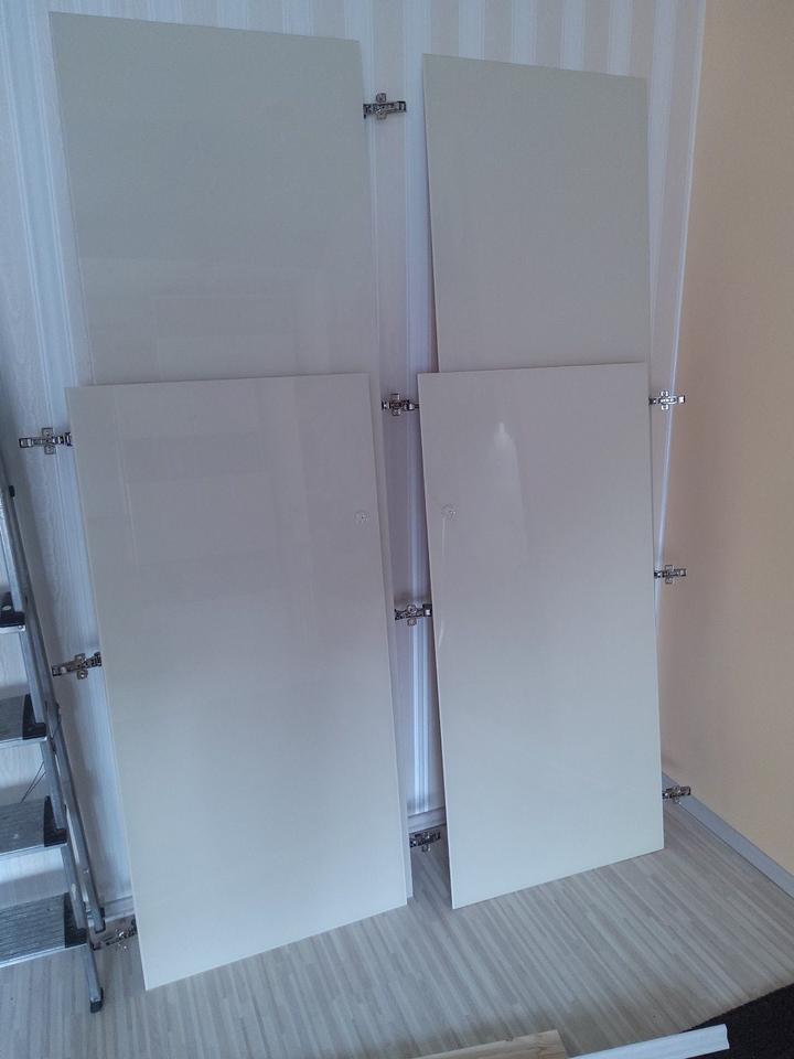 Doppel Schranktüren Glas beige creme edel 2 Paar vorhanden in Oberkrämer