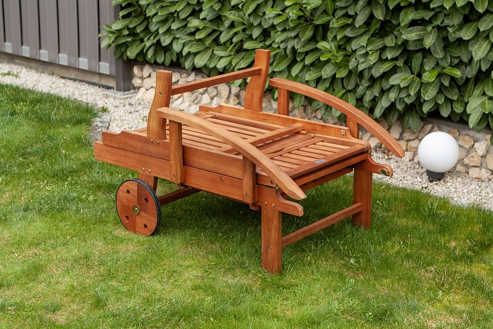 Sonnenliege Gartenliege Holz Holzliege Stuhl Relaxstuhl Relaxsessel Gartenmöbel Liegestuhl Klappsessel 3510047 in Hahn am See