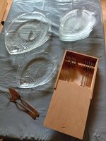 Design Glas Fischteller u. Platte mit passendem Fischbesteck Nordrhein-Westfalen - Essen-Margarethenhöhe Vorschau