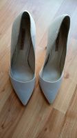 Menbur Hochzeitsschuhe Highheels Pumps weiß Silber NEU Schleswig-Holstein - Schashagen Vorschau