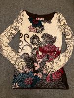 Desigual Langarmshirt braun weiß bunt Blume floral - Gr S 36-38 Hessen - Rodgau Vorschau