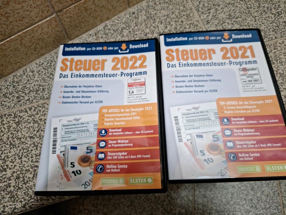 2 x CD -ROM  Steuer 2021 2022 in Sonnefeld