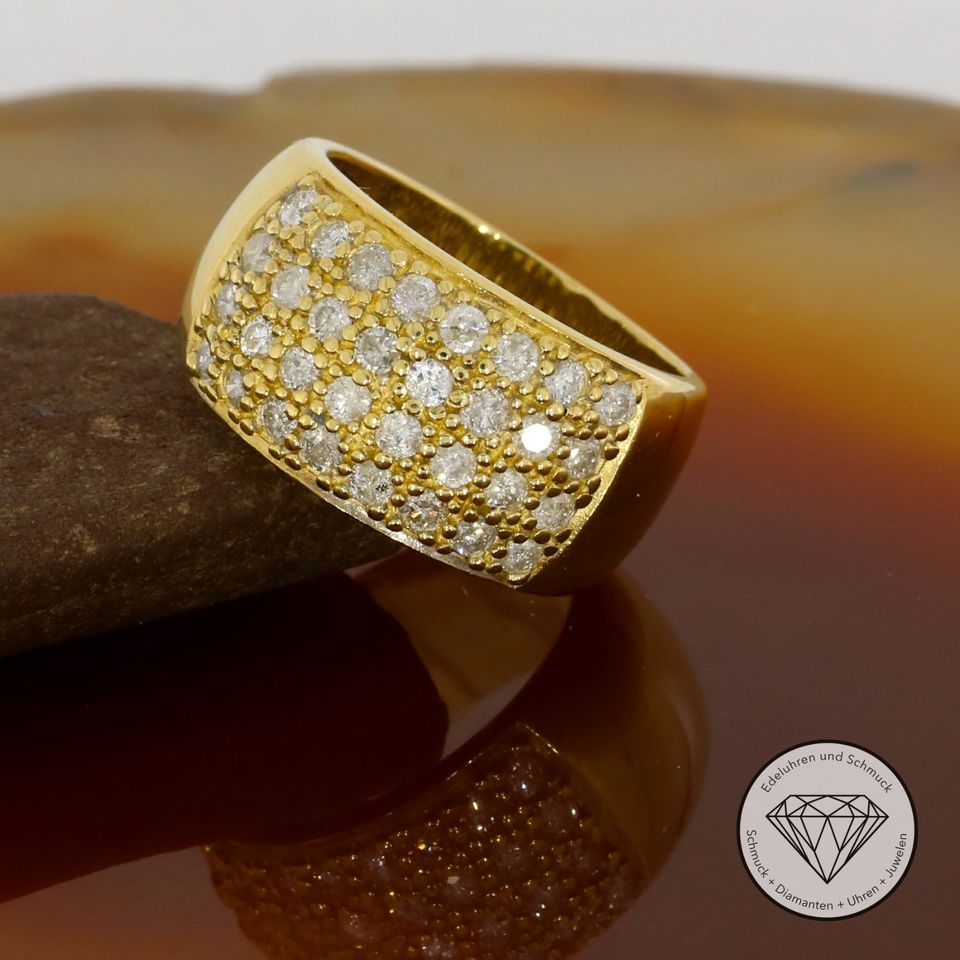 M*181966 Wert 3.700,- 1,20 Ct Brillant Ring 585 14 Kt Gold XXYY in Essen