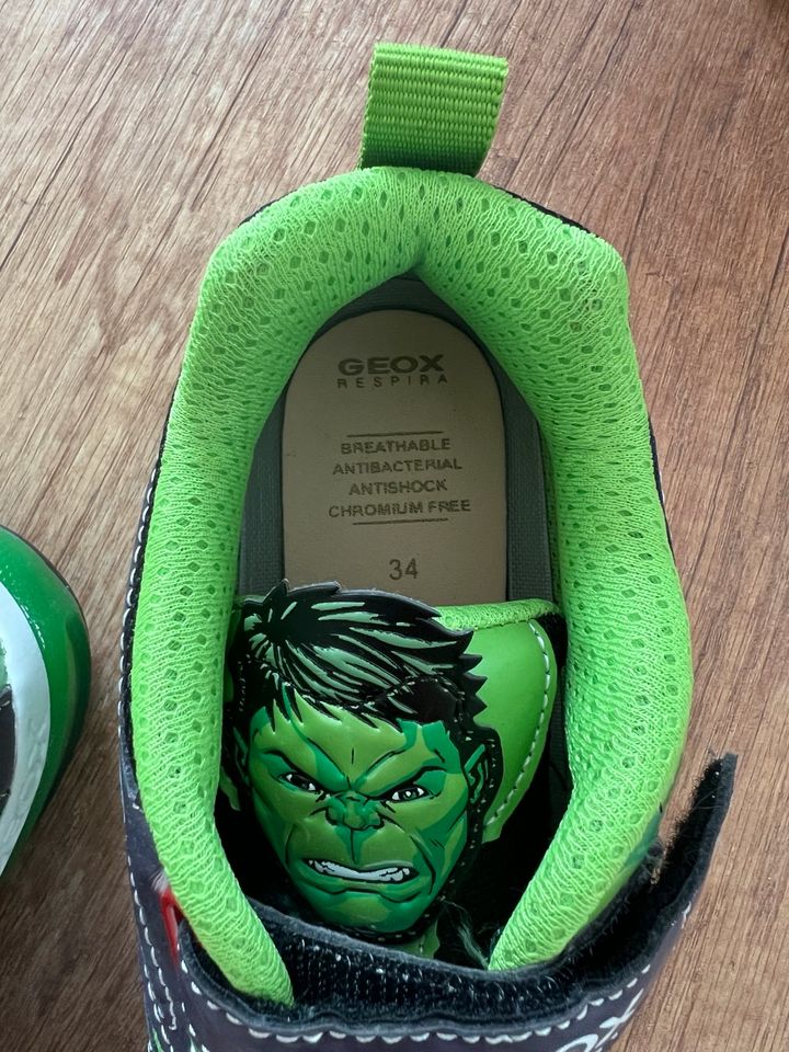 Geox Sneaker Klettverschluss Marvel Hulk Gr. 34, NEU in Leezen