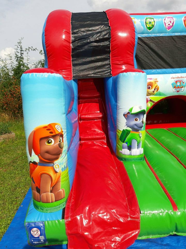 Hüpfburg PAW PATROL mieten mit höhle Tunnel Multi für Garten in Großholbach