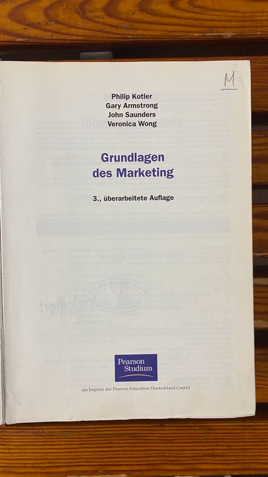 Grundlagen des Marketings - 3. Auflage; KOTLER; ARMSTRONG etc in Köln