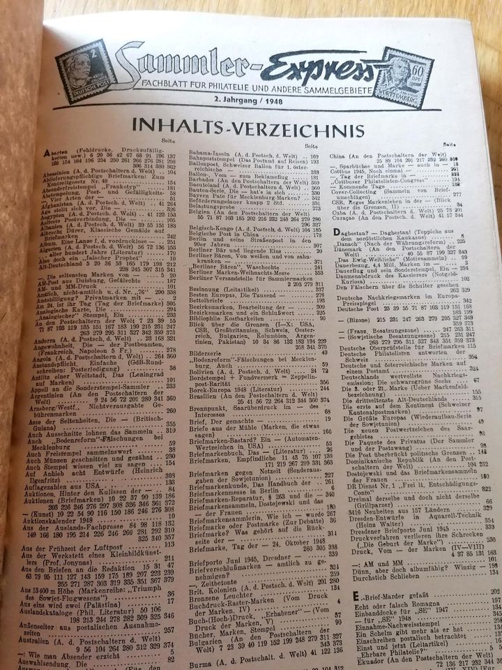 Sammler Express Fachblatt 1948 Briefmarke Komplett für Philatelie in Elterlein