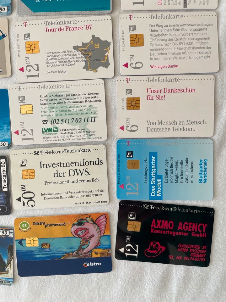Telefonkarten sammeln 6 12 50 DM Deutschland Frankreich Holland in Lüder
