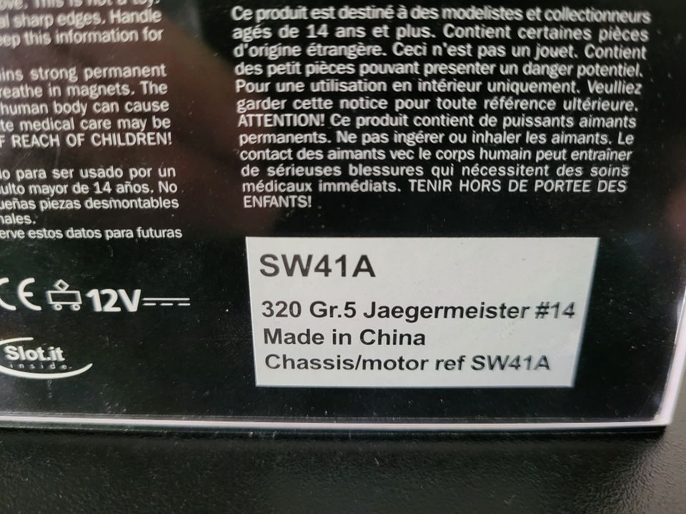1:32 SLOTCAR > SIDEWAYS BMW 320 Gr.5 JÄGERMEISTER < in Muggensturm