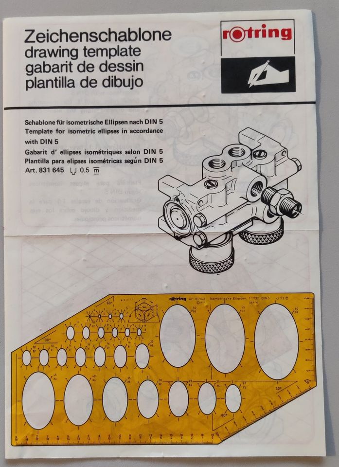 Original Zeichenschablonen von Rotring, Konvolut in Lohr (Main)