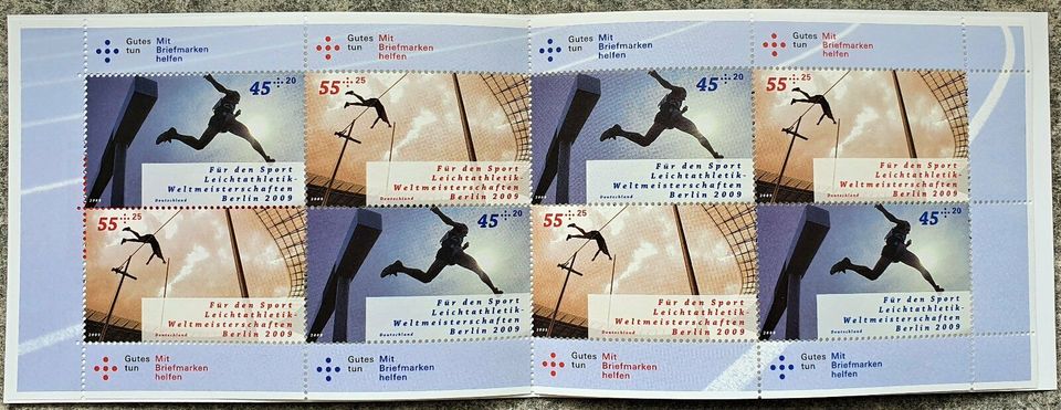 Briefmarken Markenheft MH Nr. 80 Leichtathletik-Weltmeisterschaft in Nürnberg (Mittelfr)