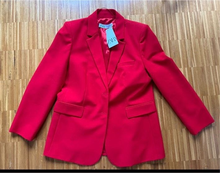 Zara Danen Blazer XXL 42 44 rot lässig NEU in Glienicke/Nordbahn