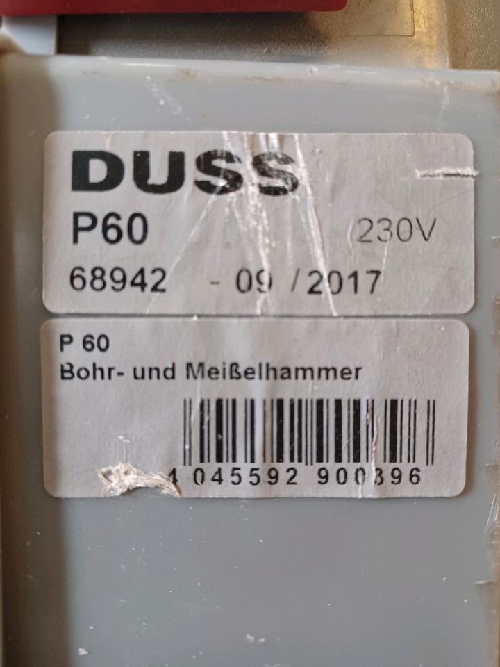 Duss P 60 , Bohr.- u. Meisselhammer in Hausen i. Niederbayern