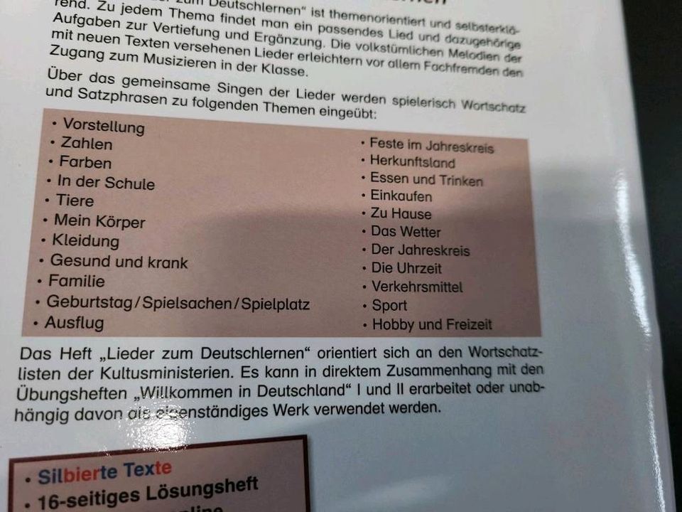 Deutsch als Zweitsprache - Lieder zum Deutschlernen -Mildenberger in Jena