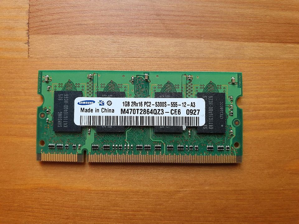 Samsung 1GB DDR2 667MHz PC2-5300S 2Rx16 SO-DIMM CL5 204Pin in Berlin