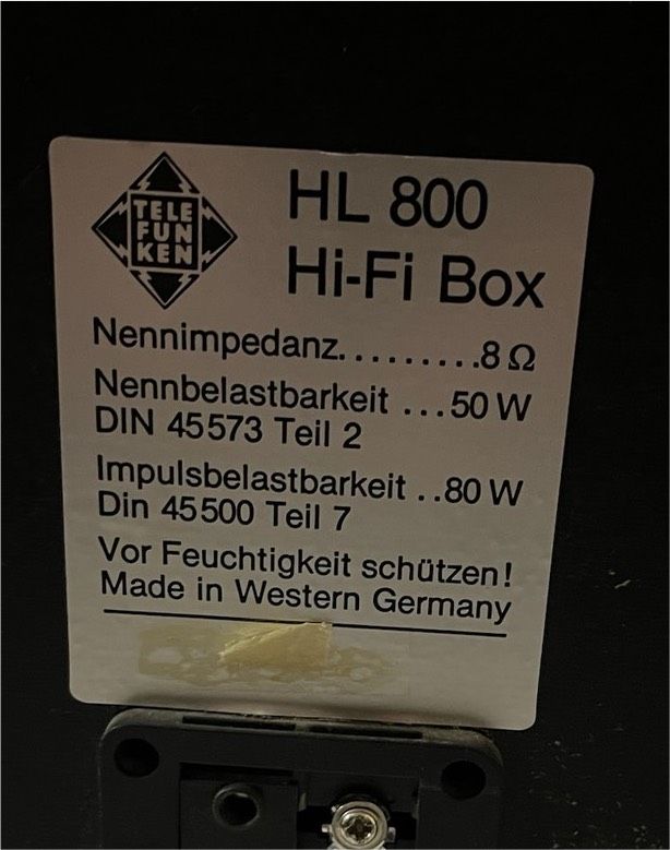 Telefunken HL 800 Hifi Boxen (2x) in Moers