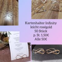 Hochzeit Deko Kartenhalter Infinity rosegold Unendlichkeit 50 St. Hessen - Hünfeld Vorschau