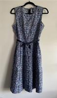 Neu Woolrich Kleid Gr. M Blau Weiß Blumen Baumwolle West - Nied Vorschau
