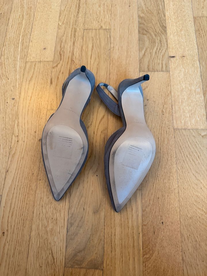 Mango Wildleder Pumps | High Heels Grau | Gr. 38 in Pulheim