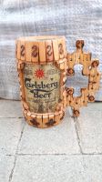 Carlsberger Beer Krug rar Holz Bierglas Fanartikel Bier Glas Pot Brandenburg - Panketal Vorschau