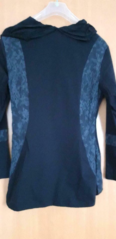 Blazer schwarz S 36 Bluse Jacke Reißverschluss Zone Bleue Paris in Schwerin