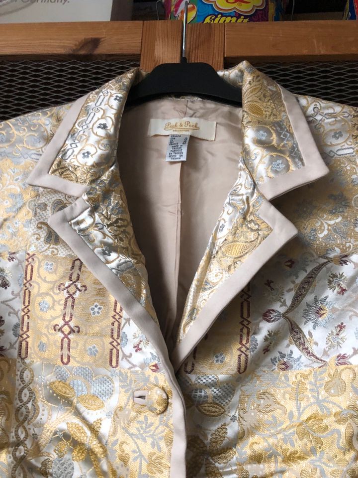 Peck & Peck Blazer Satin Asia Stil Gold in Duisburg