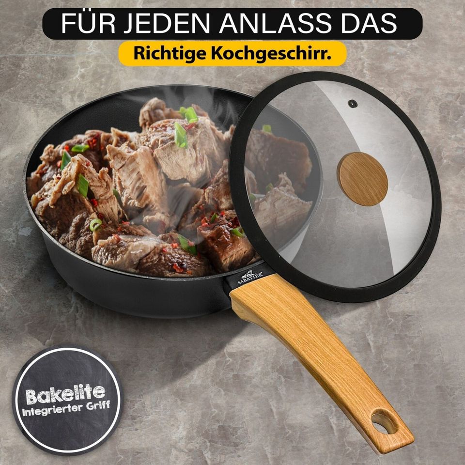 Sabatier Terra Pfannenset Induktion Topfset Schmorpfanne 24-28 cm in Essen