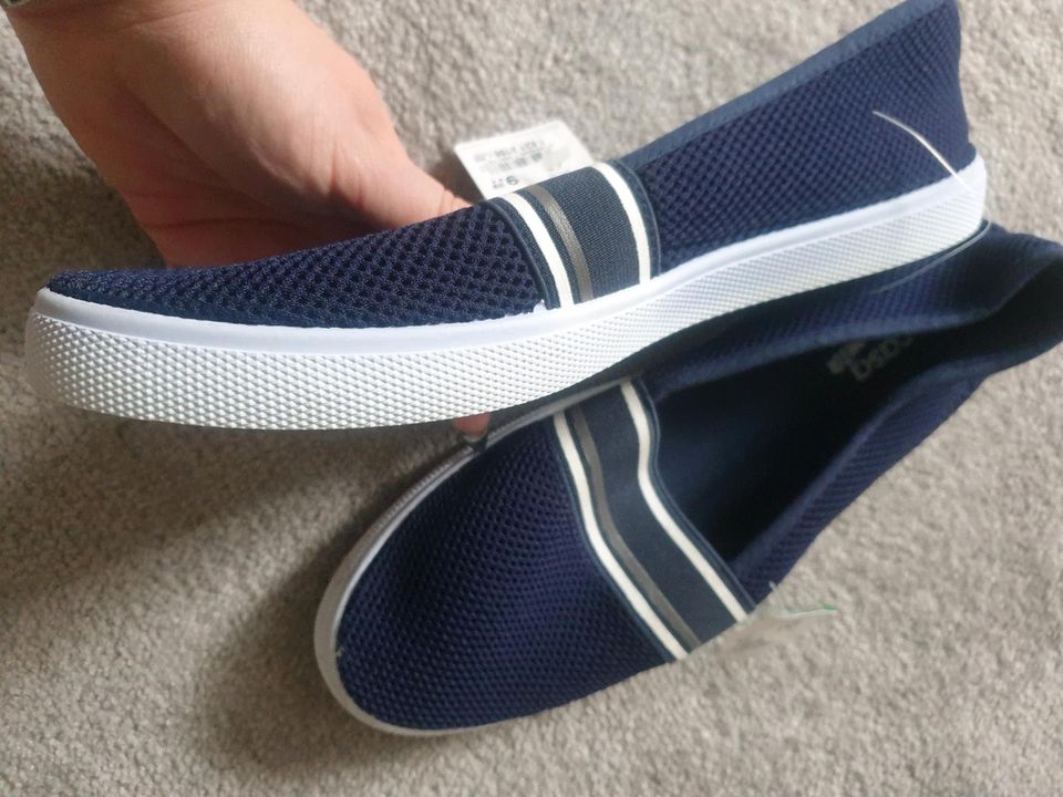 Ballerinas Schuhe Sommerschuh blau weiß Neu Deichmann in Döllstädt