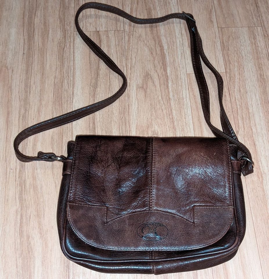 Vintage Marzia Ledertasche Echtleder Handtasche Umhängetasche in Dresden