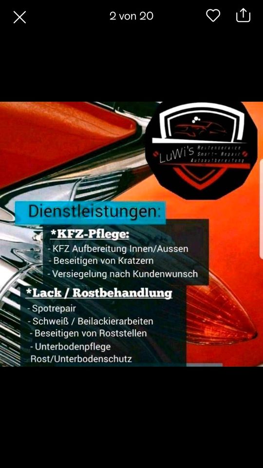 Auto Polieren, Aufbereitung, KFZ Pflege, Lackreparatur in Patersdorf