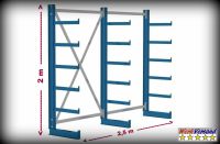 Schwerlastregal Kragarmregal einseitig B 2,5m Regal Werkversand Baden-Württemberg - Ravensburg Vorschau